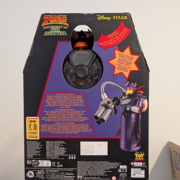 NEW Toy Story Disney Parks Evil Emperor Zurg Buzz Lightyear Figure Lights Sound - Picture 3 of 5